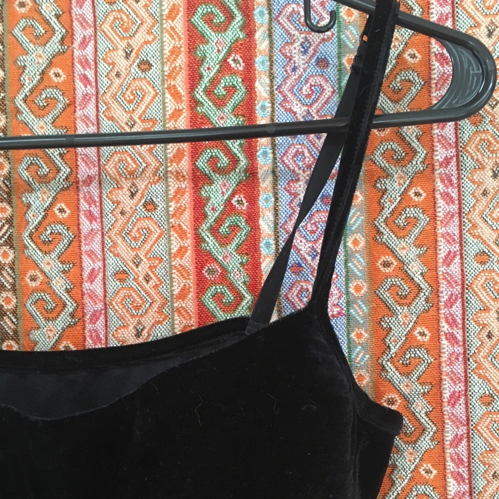 Velvet black tank top